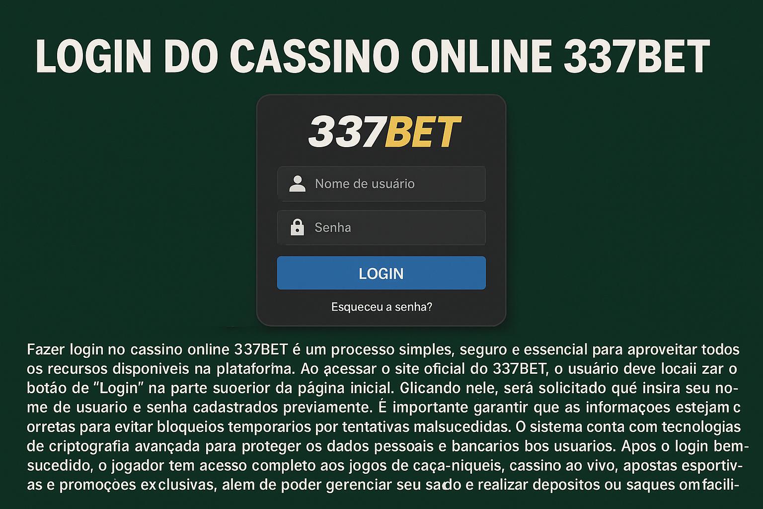 Login no Cassino 337BET